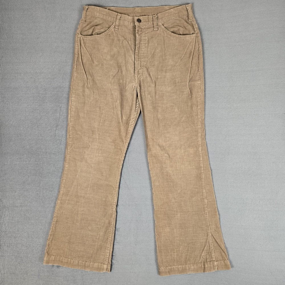 VTG Levis Panatela 423 Corduroy Pants Mens 32x28 70's Wide Leg Flare Scovill